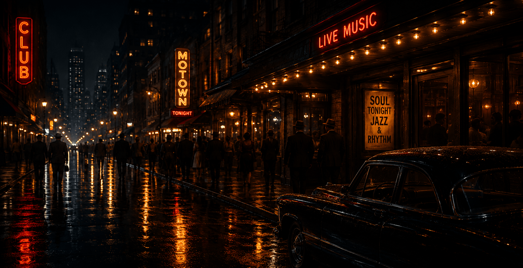 Rua noturna de Radio Soul City